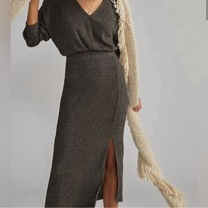 Anthropologie Daily Practice Barre Knit Sweater Dress